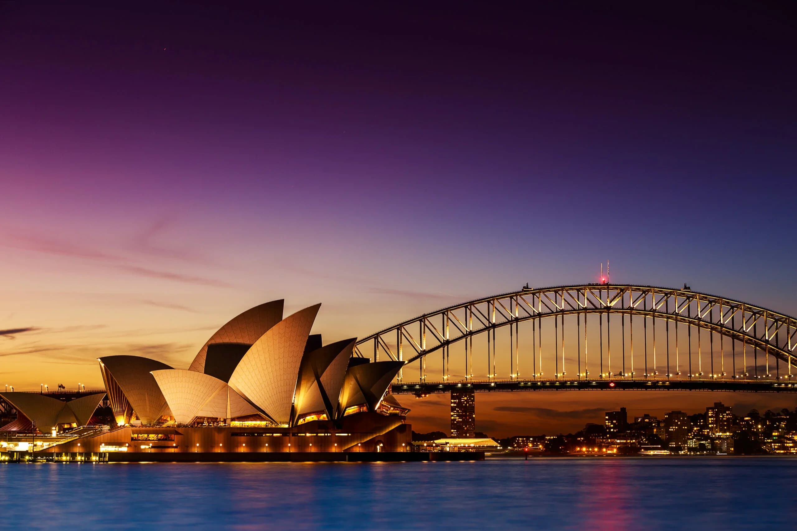 Sydney skyline at night